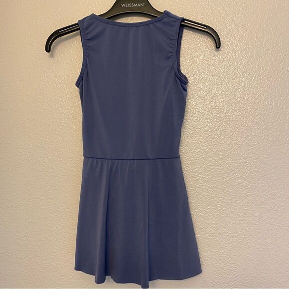 Weissman Dance Costume blue dress Matte Jersey Dress With Drape D10445 IC 7/8 - Picture 3 of 10